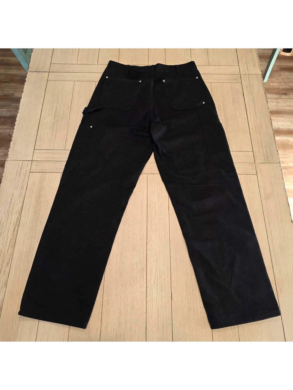 Zara Studded Double Knee Carpenter Pants Black Rivet | Size 31